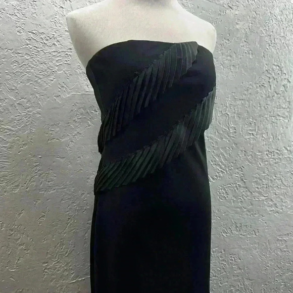 Vintage Victoria Royal Black fitted strapless dress size 6 - Picture 4 of 9